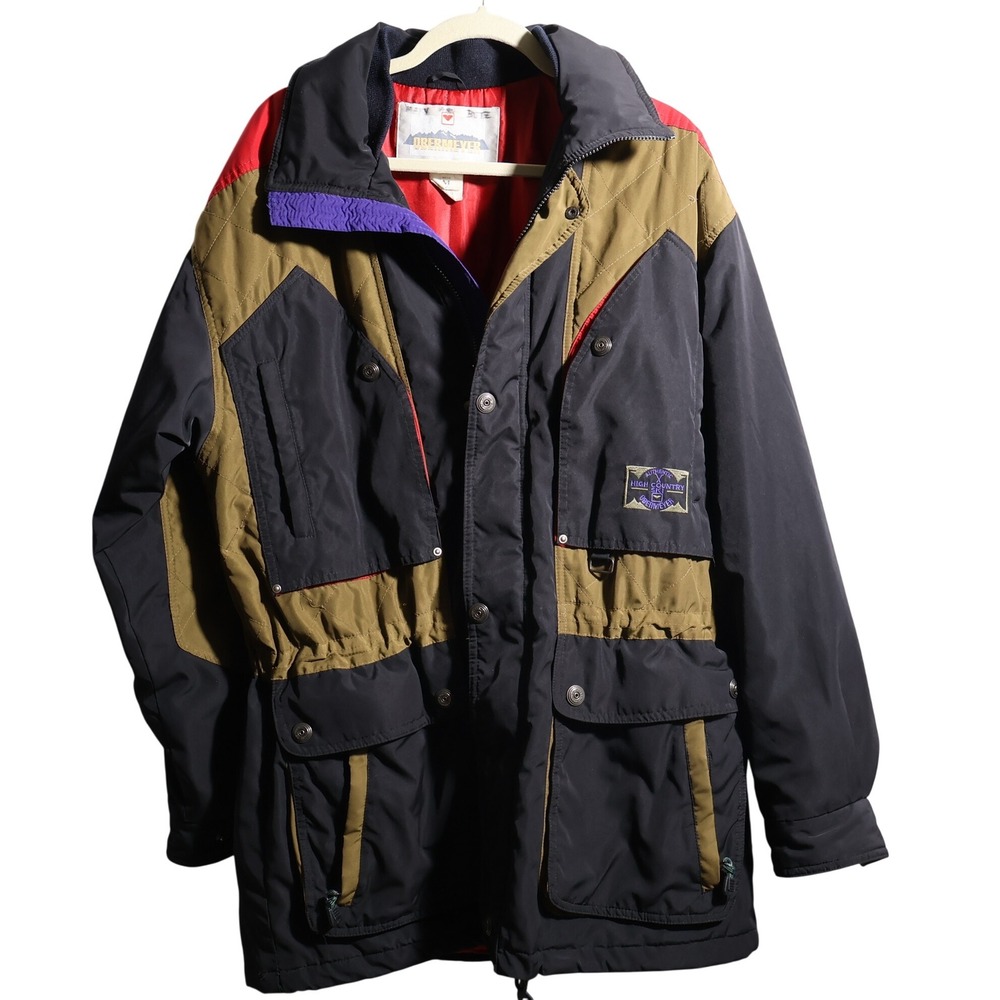 VTG 90s Obermeyer Colorblock Ski Jacket Mens‎ M Retro Warm Snow Jacket Colorful